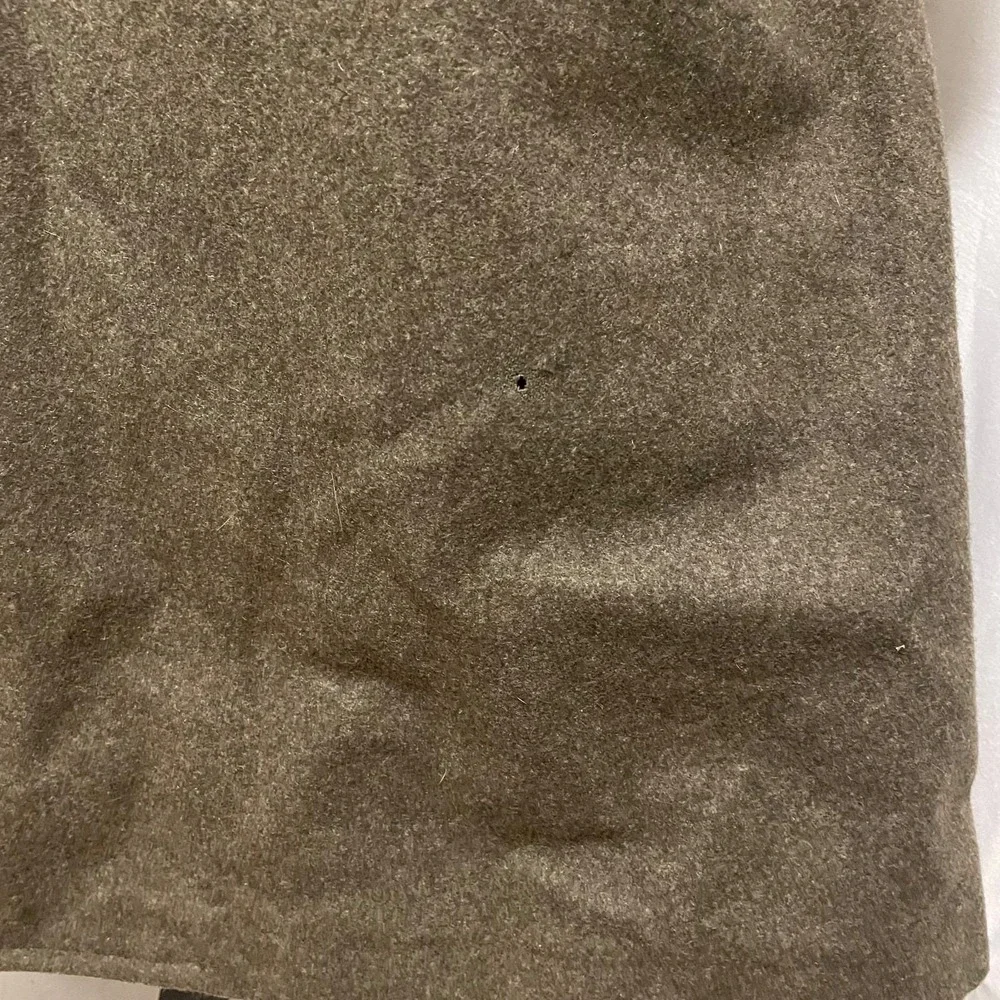 Vtg USMC K. Bessecaire Overcoat‎ Man's Wool Kersey 36S Green